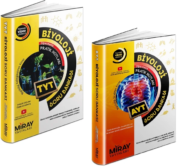 Miray 2024 Tyt Ayt Biyoloji Soru Bankası Seti 2 Kitap ürün görseli 1