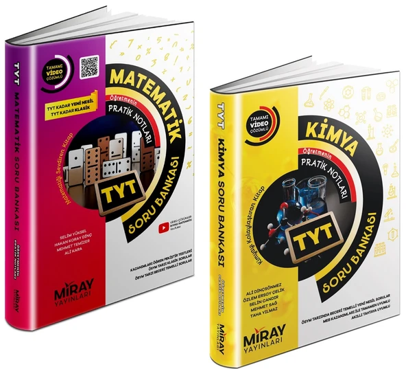 Miray 2024 Tyt Matematik + Kimya Soru Bankası Seti 2 Kitap ürün görseli 1