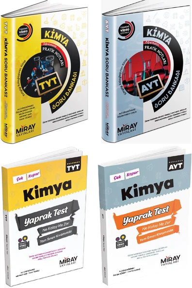 Miray 2024 Tyt Ayt Kimya Soru Bankası + Yaprak Test 4 Kitap ürün görseli 1