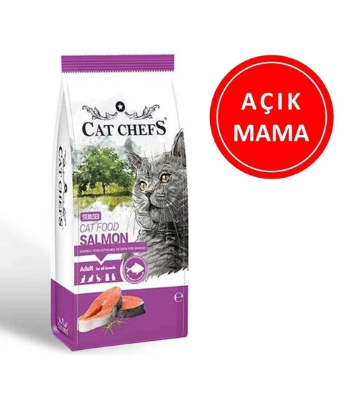 Cat Chefs Somonlu Kısır Kedi Maması 1 Kg AÇIK ürün görseli 1