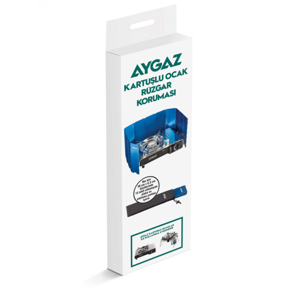 Aygaz Ms-2500 Bs Çantalı Portatif Ocak+Aygaz Kartuşlu Ocak Rüzgar Koruması - Mavi ürün görseli 1