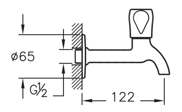 Artema A41584 Uzun Musluk Krom - Resim 2
