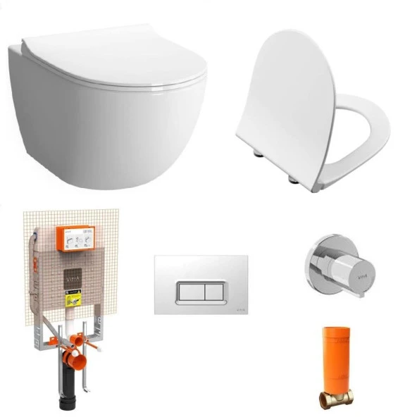 Vitra Sento Rim-ex Asma Klozet + VitrA Gömme Rezervuar 800-1868 ürün görseli 1