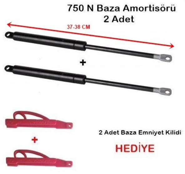 BAZA AMORTİSÖRÜ GASAN MARKA 750N ,2 ADET BAZA PİSTONU ürün görseli 1