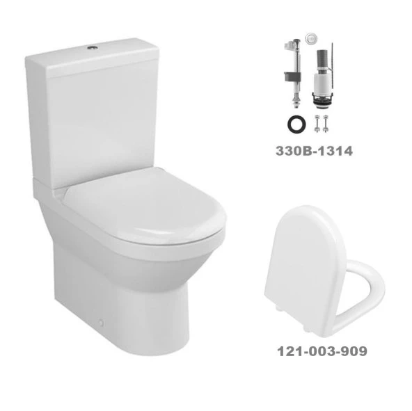 Vitra S50 Klozet Takımı+ Vitra Soft Kapak+Basmalı İç Takım ürün görseli 1