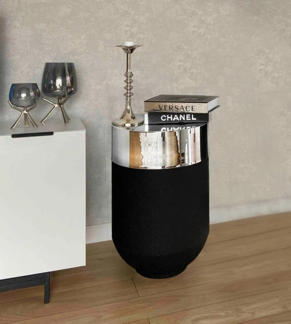 DEKORATİF BÜYÜK GÜMÜŞ MASA, Darbuka Masa 70 cm ürün görseli 1