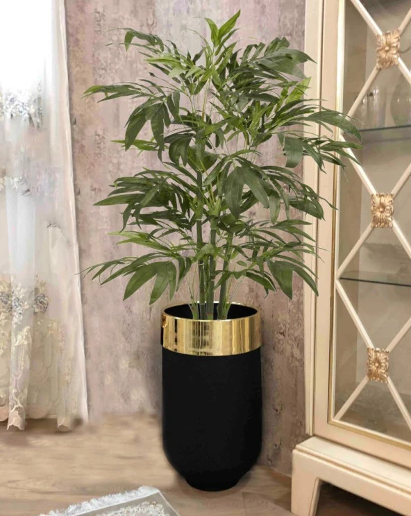 DEKORATİF GOLD BÜYÜK SAKSI, Darbuka Saksı 70 cm ürün görseli 1