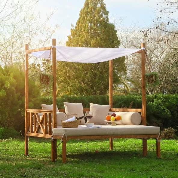 MANDU Exclusive Ahşap Bahçe Yatağı (daybed) ürün görseli 1