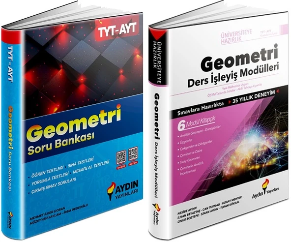 Aydın 2024 Tyt Geometri Soru + Ders İşleyiş Seti 2 Kitap ürün görseli 1