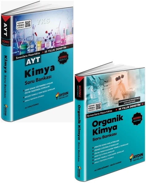 Aydın 2024 Ayt Kimya Soru + Oganik Kimya Soru Seti 2 Kitap ürün görseli 1