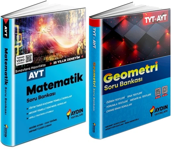 Aydın 2024 Ayt Matematik + Geometri Soru Seti 2 Kitap ürün görseli 1