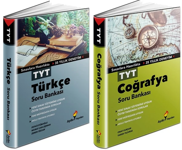 Aydın 2024 Tyt Türkçe + Coğrafya Soru Seti 2 Kitap ürün görseli 1
