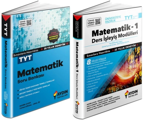 Aydın 2024 Tyt Matematik Soru + Ders İşleyiş Modülü Seti 2 Kitap ürün görseli 1
