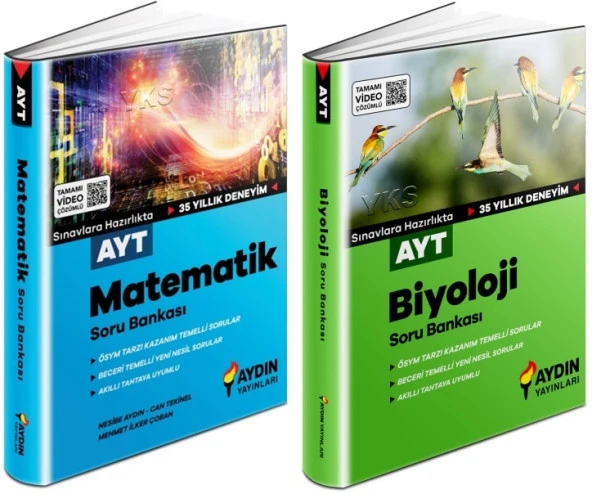 Aydın 2024 Ayt Matematik + Biyoloji Soru Seti 2 Kitap ürün görseli 1