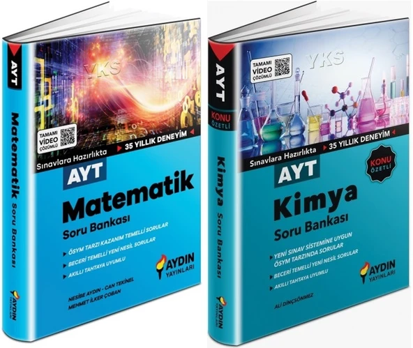 Aydın 2024 Ayt Matematik + Kimya Soru Seti 2 Kitap ürün görseli 1