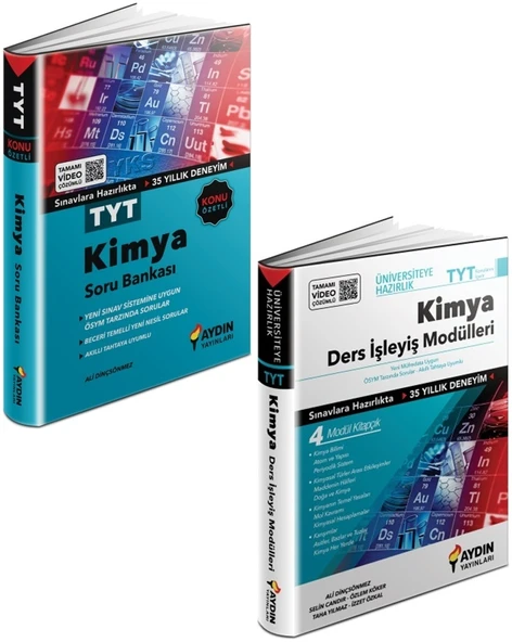 Aydın 2024 Tyt Kimya Konu Özetli Soru + Ders İşleyiş Seti 2 Kitap ürün görseli 1
