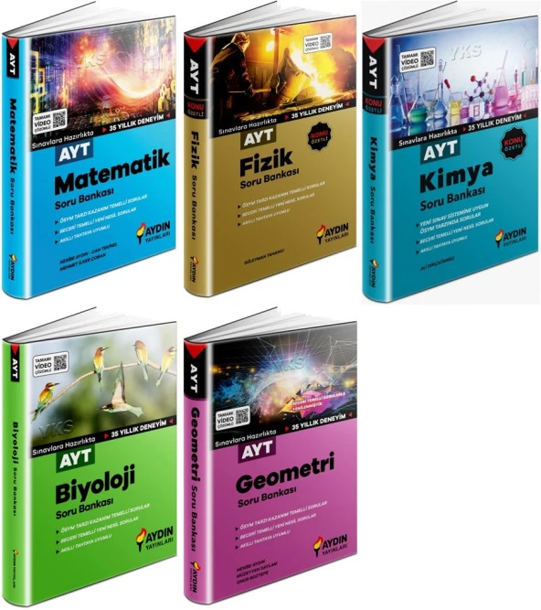 Aydın 2024 Ayt Sayısal Soru Bankası Seti 5 Kitap ürün görseli 1