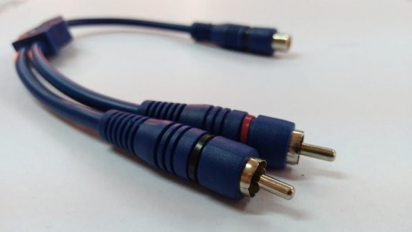 RCA 1 Dişi - 2 Erkek Y Kablo - 20 cm - Resim 2