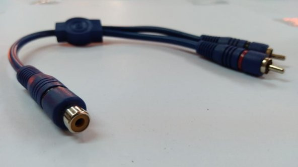RCA 1 Dişi - 2 Erkek Y Kablo - 20 cm - Resim 3