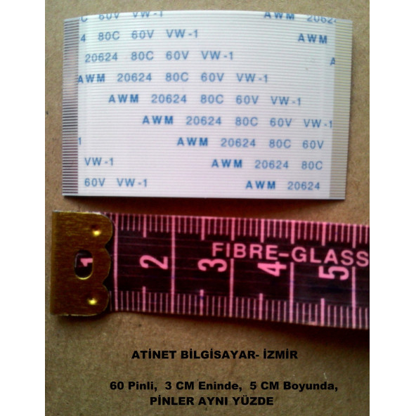 Awm 20624 80C 60V Vw-1 Flex Şerit Kablo 60 Pin 5 Cm 60-0.5-5A ürün görseli 1