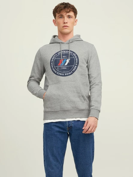 JACK JONES Erkek Kapüşonlu Sweatshirt 12216046 ürün görseli 1