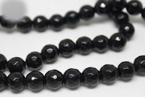 Onix (Oniks) Taşı Faset Kesim Parlak Dizi 8mm ürün görseli 1