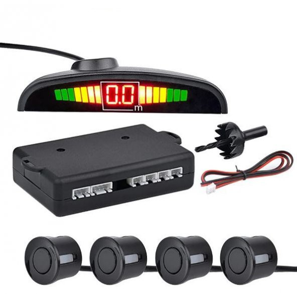 GPR AUTO PARTS TÜRKÇE KONUŞAN PARK SENSÖRÜ LED GÖSTERGELİ SİYAH ürün görseli 1