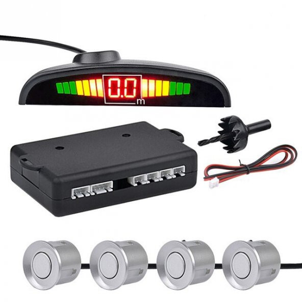 GPR AUTO PARTS TÜRKÇE KONUŞAN PARK SENSÖRÜ LED GÖSTERGELİ GRİ SENSÖR ürün görseli 1