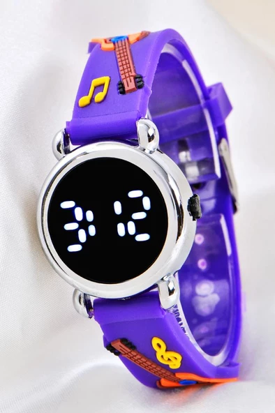 Çocuk Kol Saati Pinkoli Gitar Nota Figürlü (04-09 Yaş) Led Bileklik ST-304152 ürün görseli 1