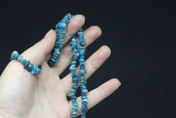 Delikli Apatit Taşı Mini Boy 50 adet - Resim 3
