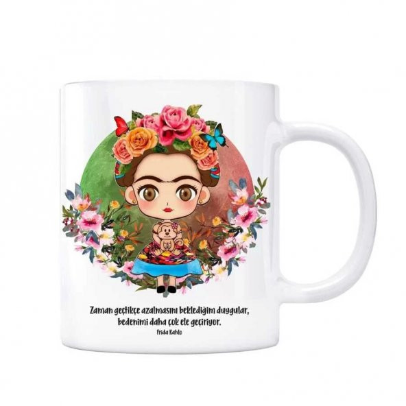 Frida Kahlo Kupa Bardak - Zaman Geçtikçe ürün görseli 1