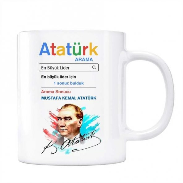 Atatürk Fotoğraflı Google Arama Motoru Kupa Bardak ürün görseli 1