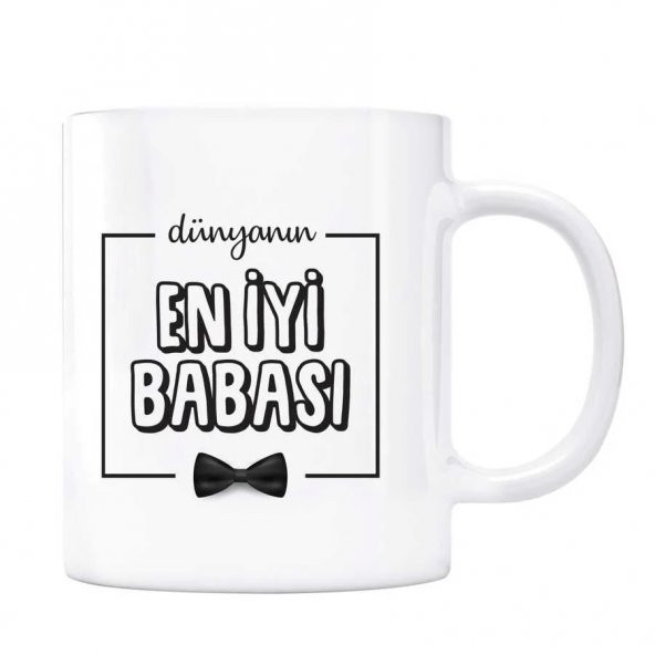 Dünyanın En İyi Babası Kupa Bardak - Papyonlu ürün görseli 1