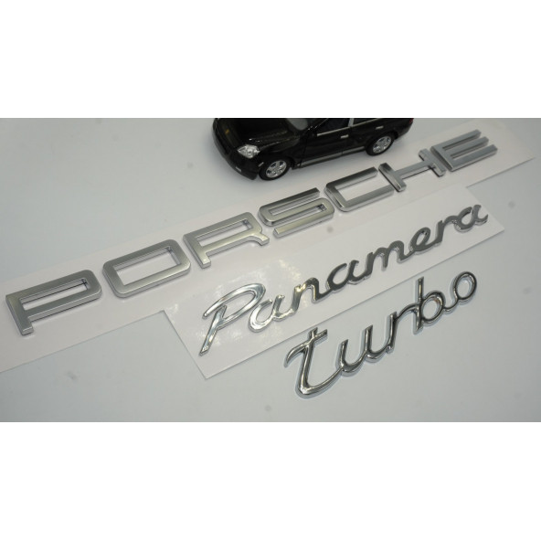 Porsche Panamera Turbo Bagaj 3M 3D ABS Yazı Logo Amblem Seti ürün görseli 1