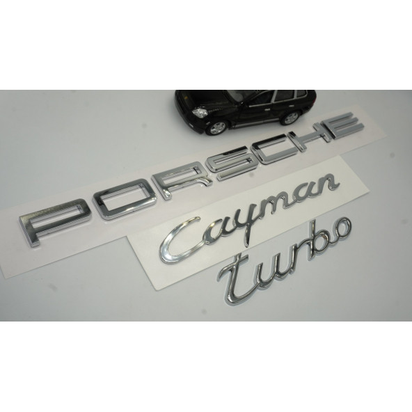 Porsche Cayman Turbo Bagaj 3M 3D ABS Yazı Logo Amblem Seti ürün görseli 1