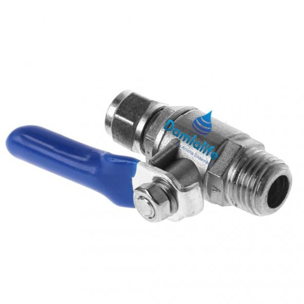 Damlalife Su Arıtma Cihazı 1/4 6 mm Hortum Uyumlu Metal Mini Küresel Vana ürün görseli 1
