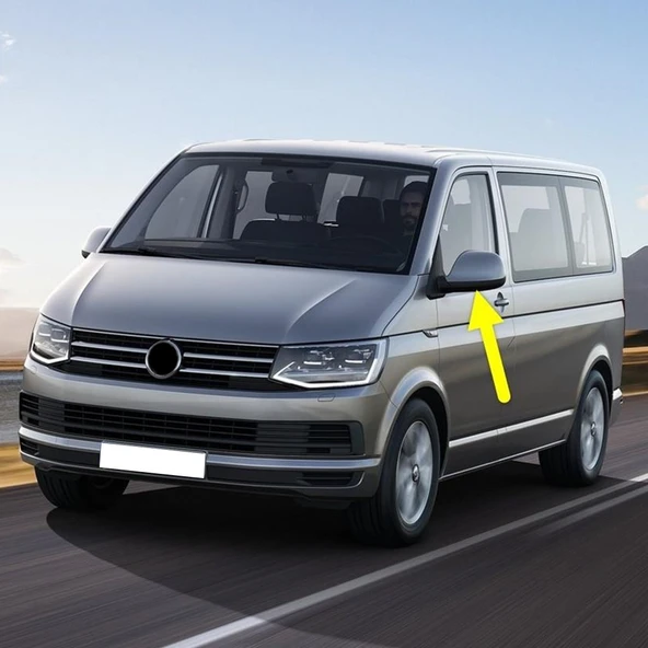 VW Transporter 2016-19 Sol Dış Dikiz Ayna Alt Kapağı Siyah 7E1857603B ürün görseli 1
