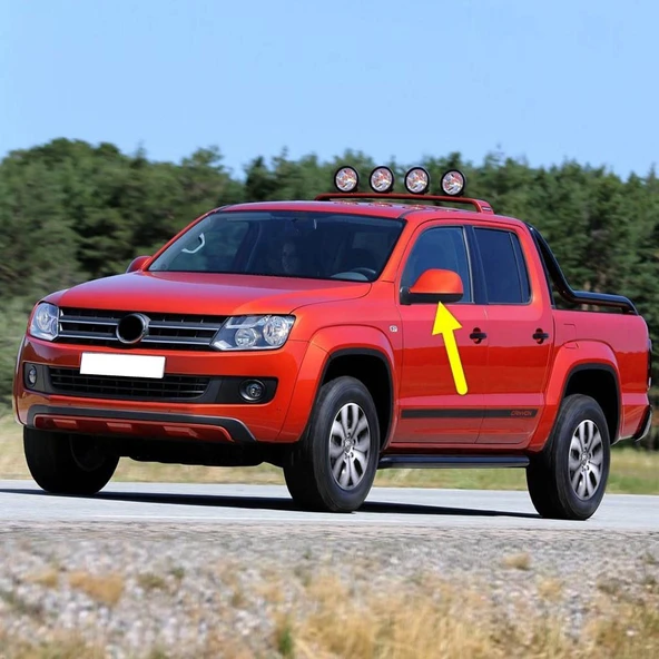 VW Amarok 2010-2022 Sol Dış Dikiz Ayna Alt Kapağı Siyah 2H0857603D ürün görseli 1