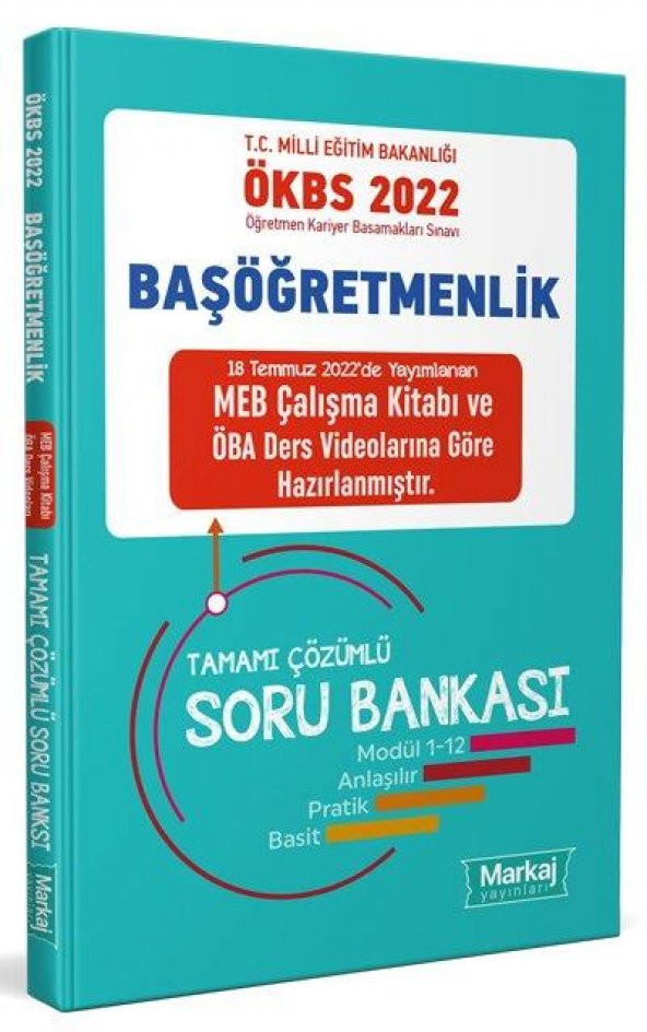 2022 Başöğretmenlik Tamamı Çözümlü Soru Bankası Markaj Yayınları ürün görseli 1