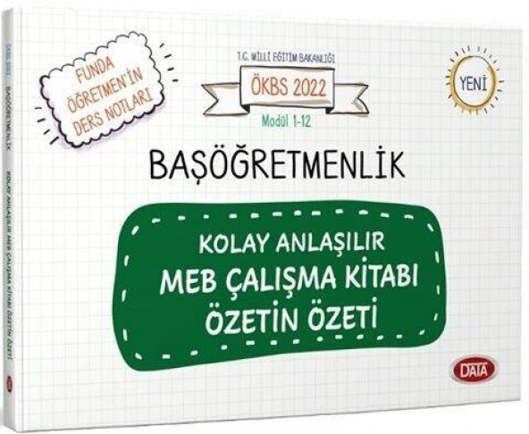 2022 MEB ÖKBS Başöğretmenlik Kolay Anlaşılır MEB Çalışma Kitabı Özetin Özeti Data Yayınları ürün görseli 1