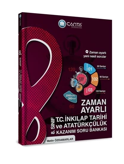 Çanta Yayınları 8.Sınıf T.C. İnkılap Tarihi ve Atatürkçülük Zaman Ayarlı Kazanım Soru Bankası ürün görseli 1