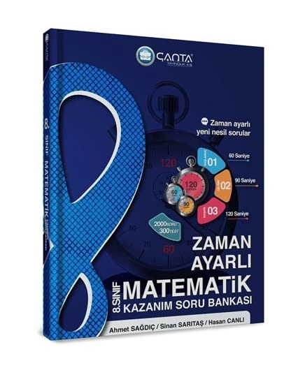 Çanta Yayınları 8.Sınıf Matematik Zaman Ayarlı Kazanım Soru Bankası ürün görseli 1