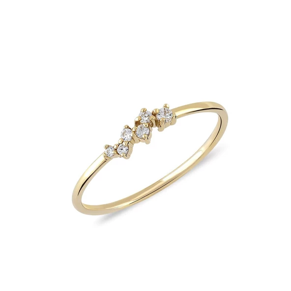 14k Altın Snow Queen Taşlı Yüzük ürün görseli 1