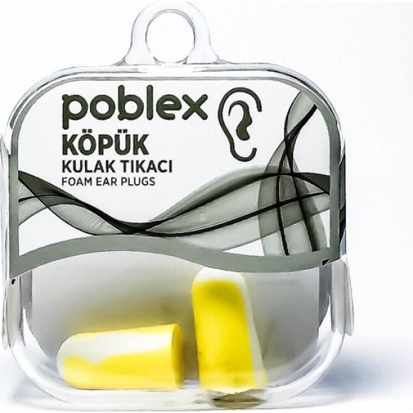 Poblex Köpük Kulak Tıkacı 1 Çift (2 Adet) Kutulu ürün görseli 1