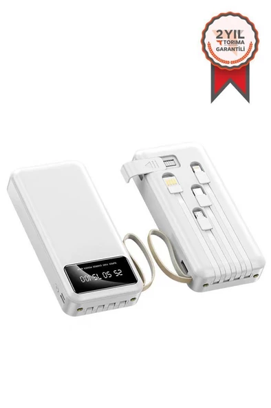Torima Trm-1021 Hızlı Şarj Özellikli 4 Çıkışlı 20.000 Mah Powerbank Beyaz ürün görseli 1
