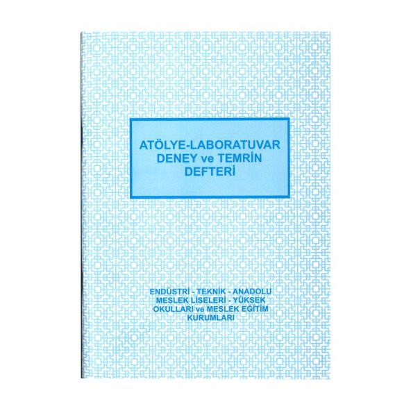 Atölye Laboratuvar Deney ve Temrin Defteri 20x28 cm 40 Sayfa 1 Adet Artlantis Atolye Temrin Defteri Endüstri Teknik Anadolu Liseleri ürün görseli 1