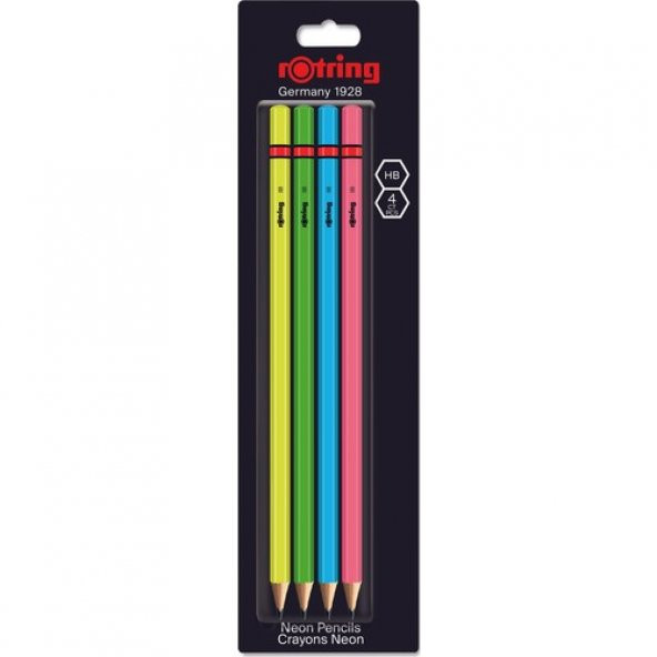 Rotring Neon Kurşun Kalem 4 lü ürün görseli 1