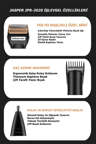 Jasper JPR-2020 Erkek Bakım Seti - Resim 5