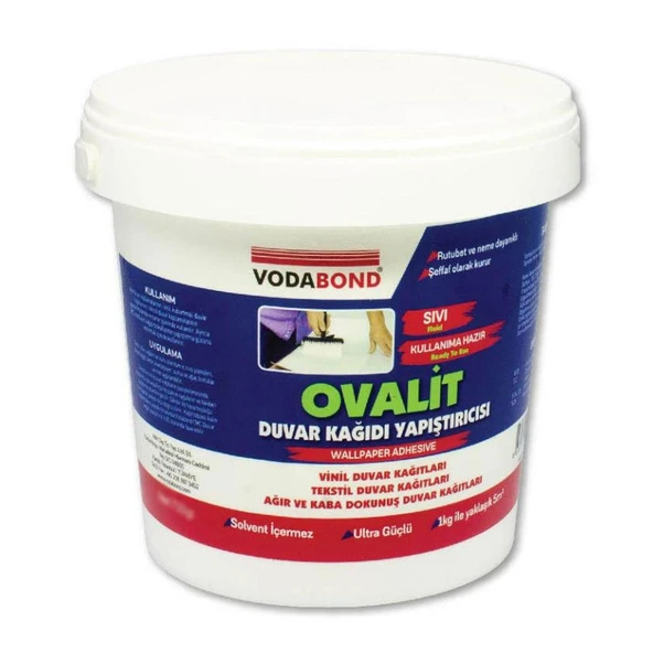 Hazır Ovalit Tekstil Vinil Duvar Kağıdı Tutkalı Yapıştırıcısı 750 Gr ürün görseli 1