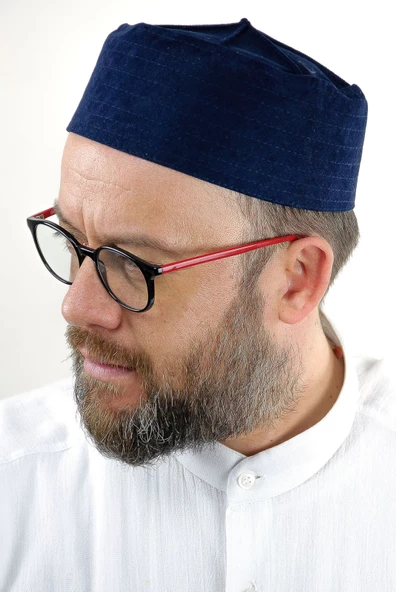 Kubbeli Sert Kalıp Takke - Lacivert ürün görseli 1